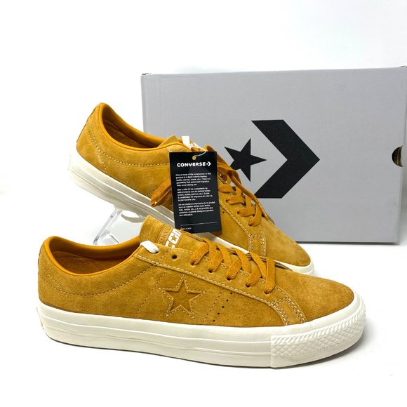 Converse Sneaker Men's Size 168653C ONE STAR PRO OX Suede Saffron Yellow Low Top - Picture 9 of 11